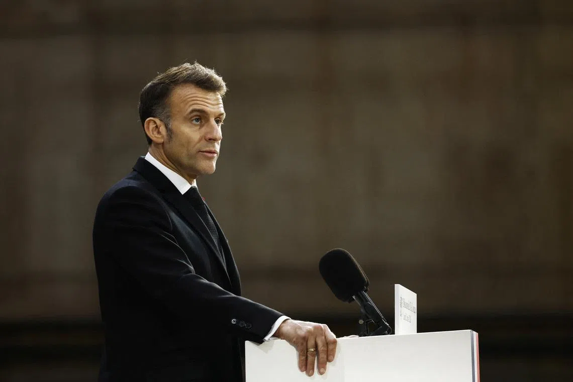 French President Emmanuel Macron at a nuclear energy summit on March 10 said civilian nuclear power helped provide energy sovereignty.
