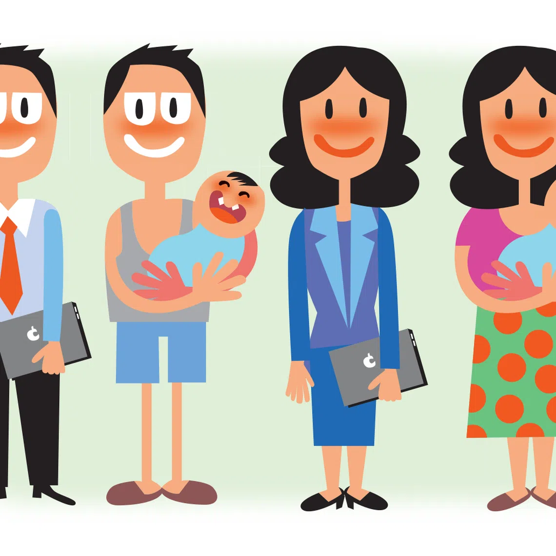 Women get asked by complete strangers why they are working late when they should be waking up early to take care of the children and breakfast.