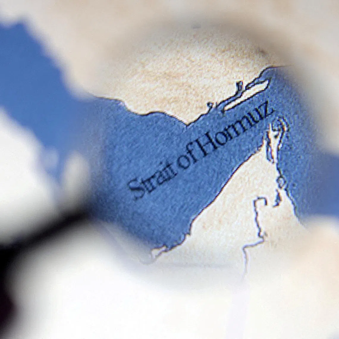 FILE PHOTO: A map showing the Strait of Hormuz is seen in this illustration taken June 22, 2025. REUTERS/Dado Ruvic/Illustration/File Photo