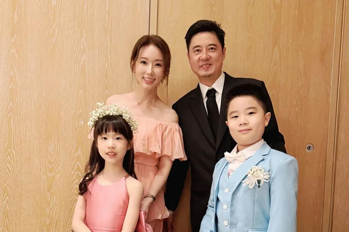 Yvonne Lim with her husband Alex Tien have two children - son A.J. and daughter Alexa.