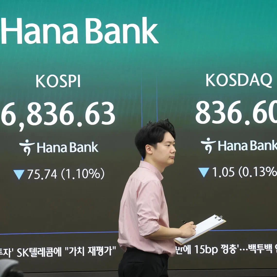 The Kospi Index – a barometer for artificial intelligence investments – dropped 1.6 per cent.