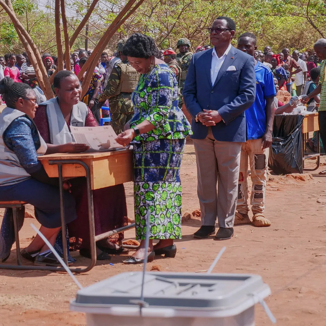 FILE PHOTO: Malawian President Lazarus Chakwera waits to vote in the country's general election at Malembo village, west of the capital, Lilongwe, Malawi September 16, 2025. REUTERS/Eldson Chagara/ File Photo