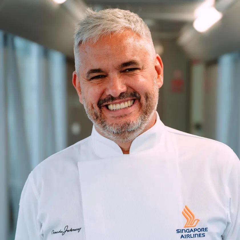 Chef Nandu Jubany is collaborating with SIA on special menus for business-class passengers flying from Barcelona to Singapore.