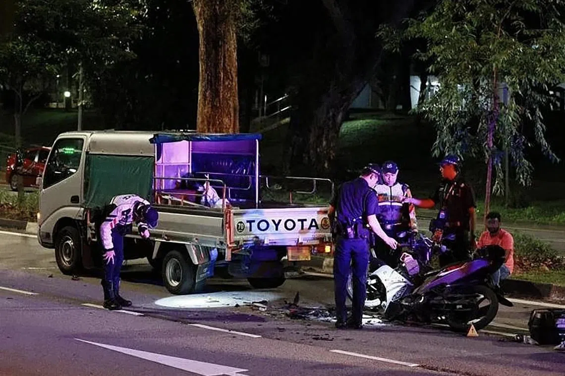 21-year-old motorcyclist dies after collision with lorry in Ang Mo Kio ...
