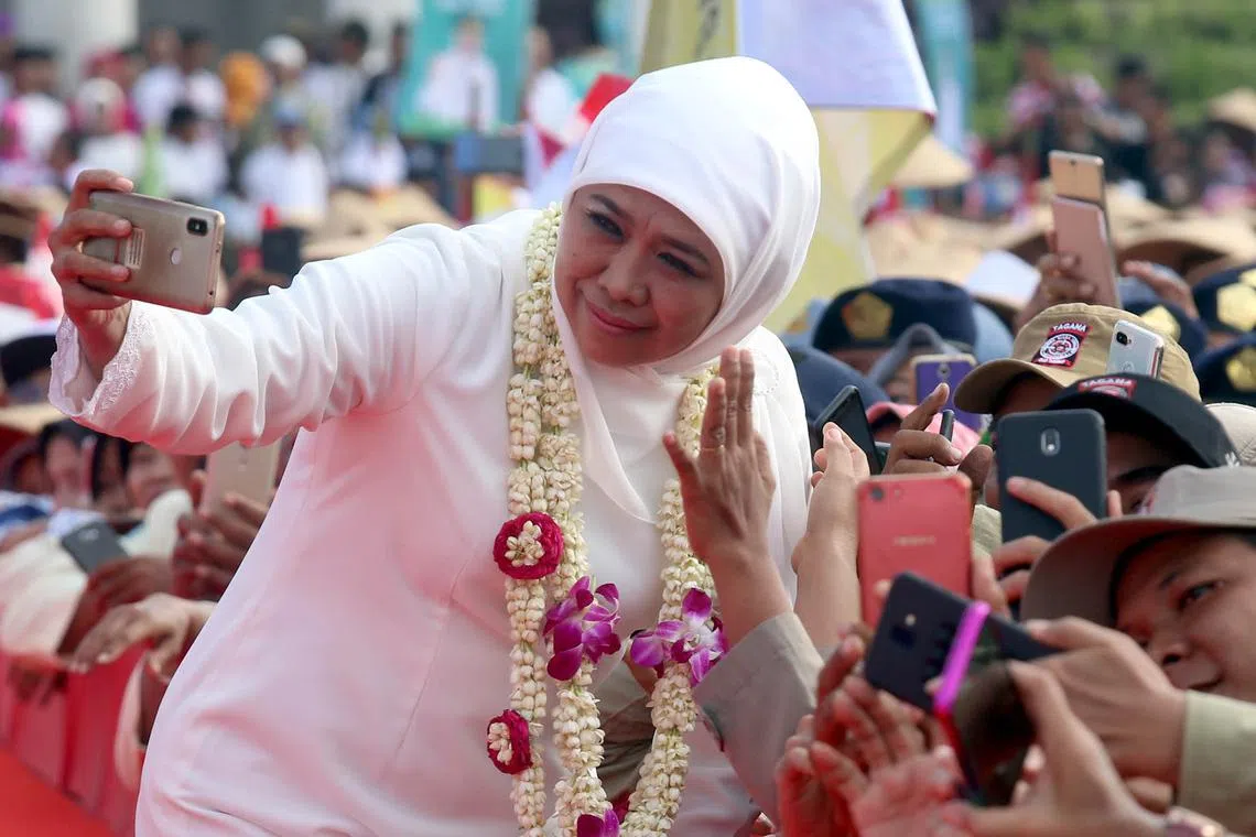 Ms Khofifah Indar Parawansa was in 2018 elected governor of East Java, the archipelago’s second-largest province. 