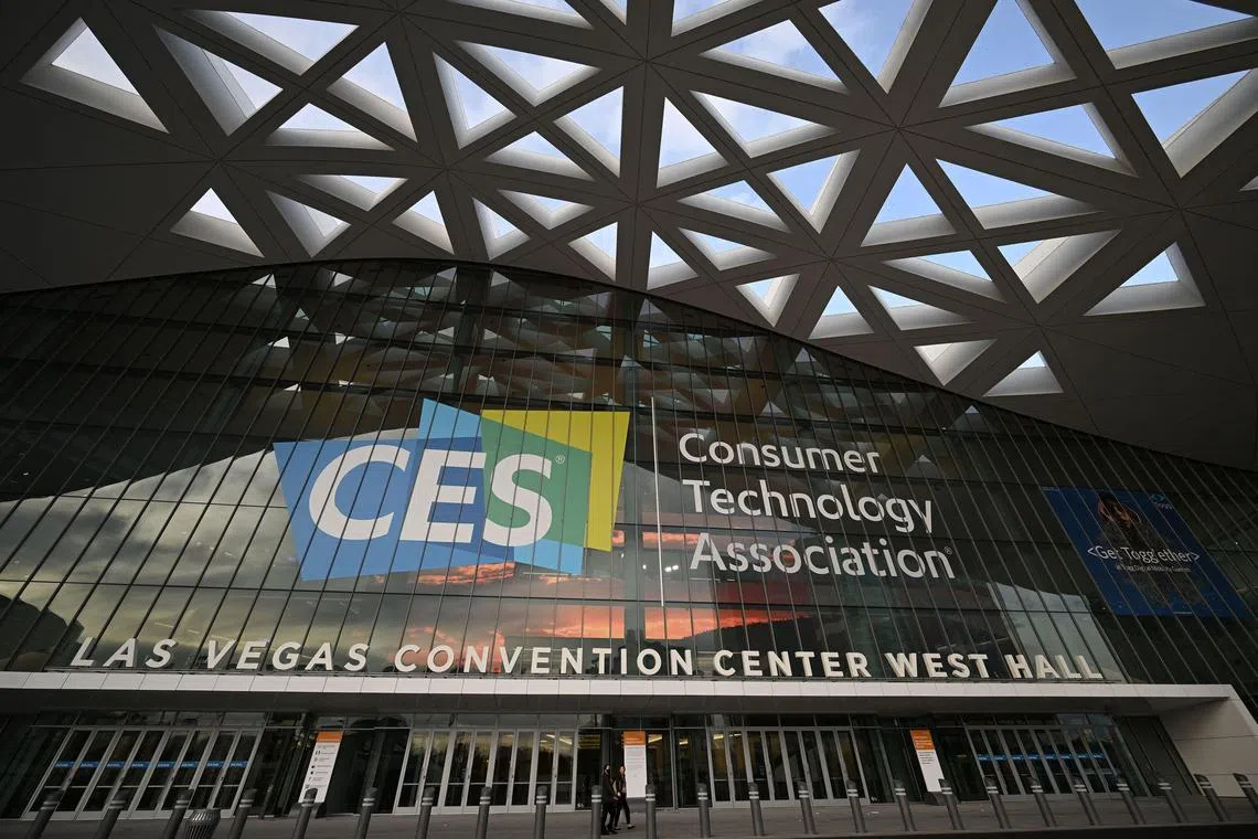 The world's largest annual consumer electronics show, outside the Las Vegas Convention Center on Janu 3 in Las Vegas Nevada.