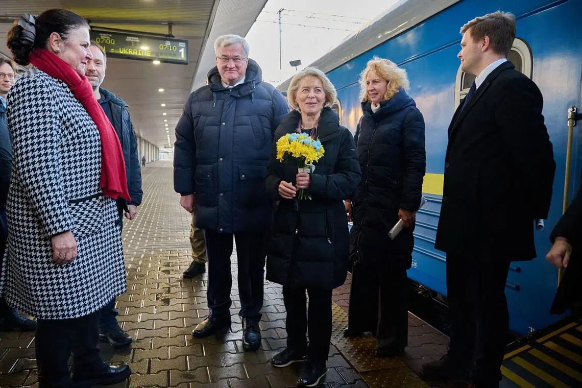 Night train to Kyiv: Air space closed, European leaders roll in for war anniversary