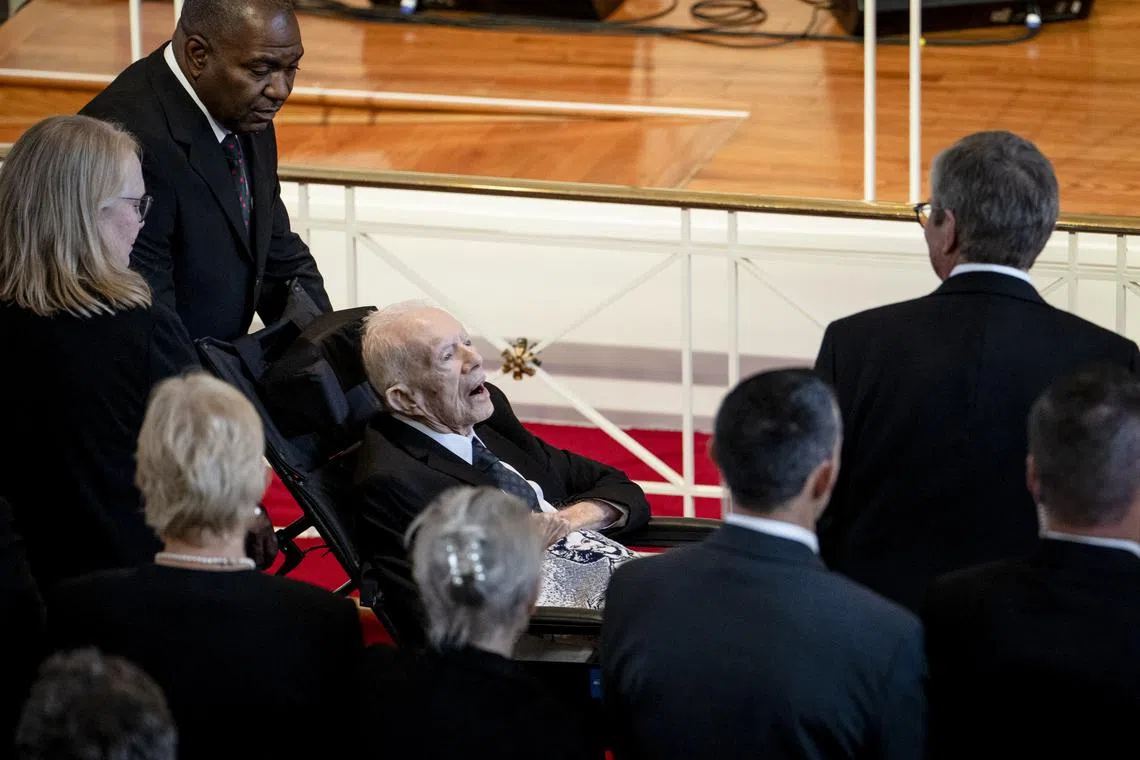Former President Jimmy Carter took advantage of early voting in his home state of Georgia, where he is receiving hospice care.