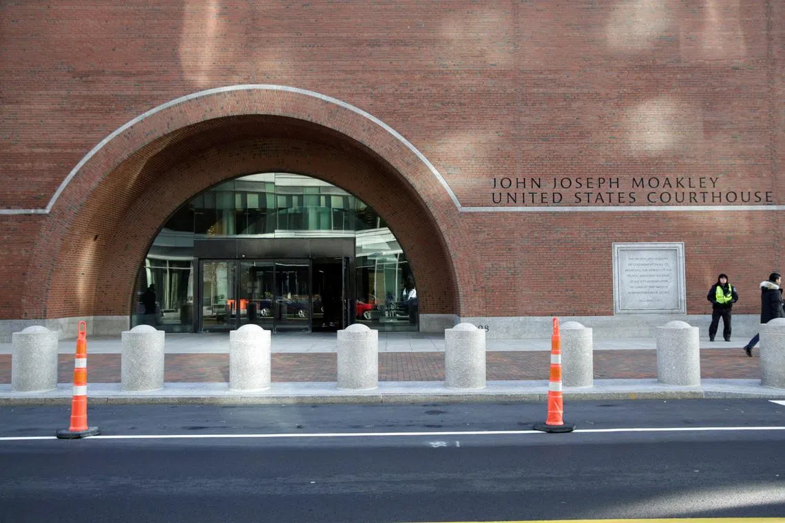 FILE PHOTO: The exterior of John Jospeh Moakley U.S. Courthouse is seen in this file photo in Boston, Massachusetts, U.S., November 28, 2018. REUTERS/Katherine Taylor/File Photo