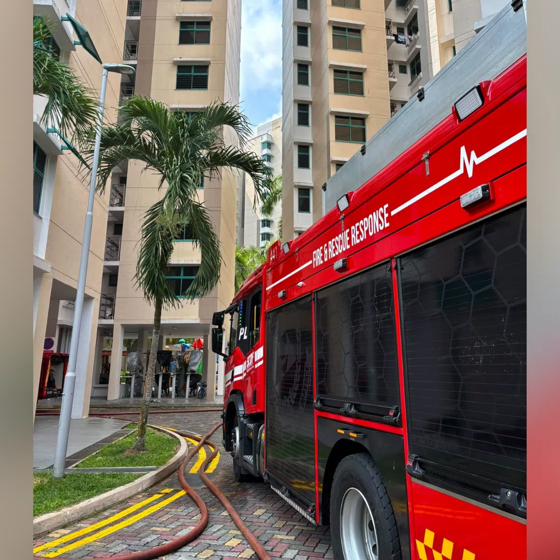 Upon arrival, SCDF officers found the blaze confined to a bedroom in a ninth floor unit at Block 479 Segar Road.