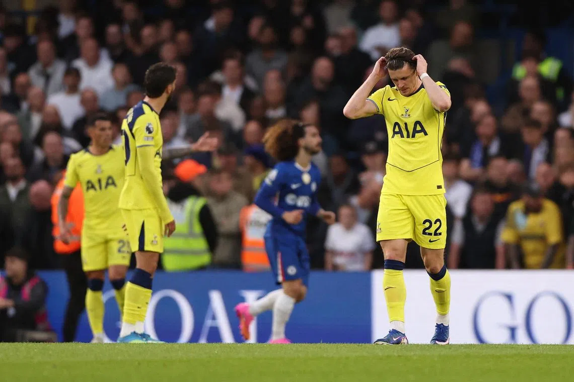 Soccer Football - Premier League - Chelsea v Tottenham Hotspur - Stamford Bridge, London, Britain - May 19, 2026 Tottenham Hotspur's Conor Gallagher looks dejected after Chelsea's Enzo Fernandez scores their first goal REUTERS/David Klein/File Photo