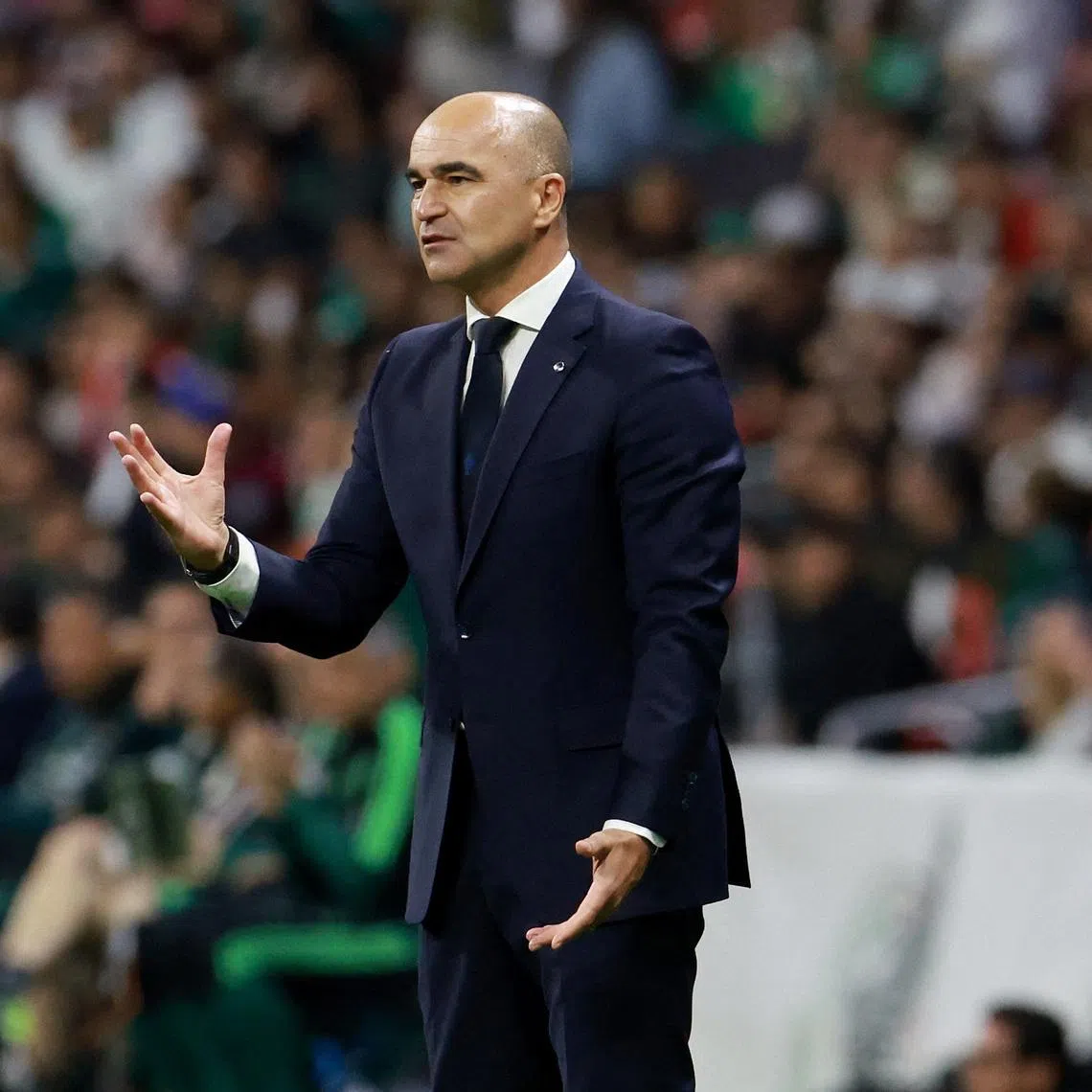 Soccer Football - International Friendly - Mexico v Portugal - Estadio Ciudad de Mexico, Mexico City, Mexico - March 28, 2026 Portugal coach Roberto Martinez reacts REUTERS/Henry Romero