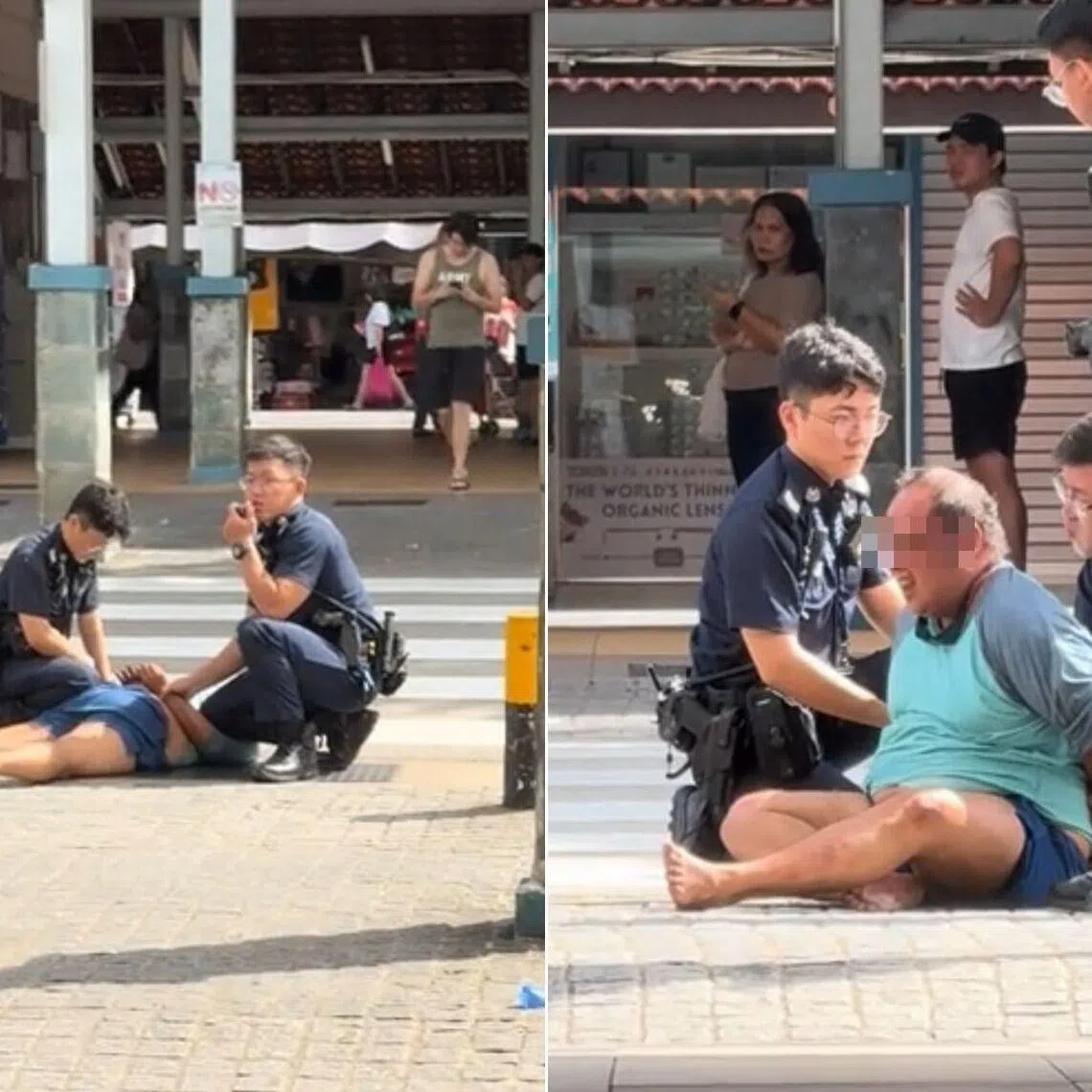 A 36-year-old man who was creating a disturbance in a coffee shop punched a 19-year-old police officer while he was being arrested. The police officer suffered minor injuries.