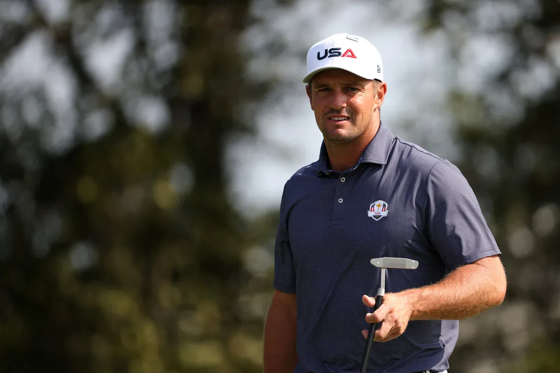 Golf - The 2025 Ryder Cup - Bethpage Black Golf Course, Farmingdale, New York, United States - September 23, 2025 Team USA's Bryson DeChambeau during a practice round. REUTERS/Brendan Mcdermid