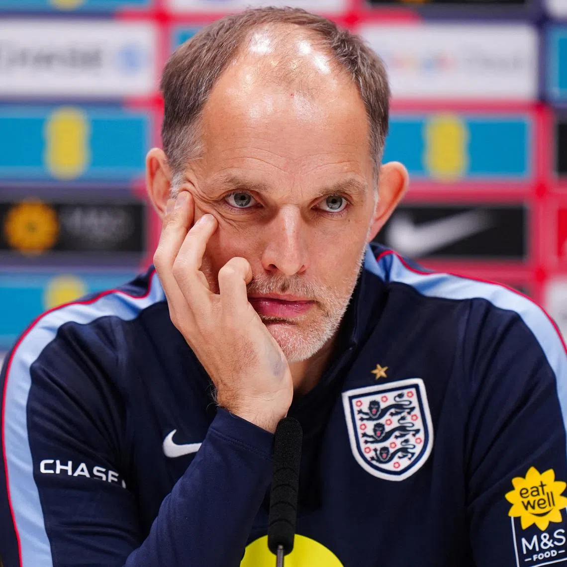 Soccer Football - International Friendly - England Press Conference - Tottenham Hotspur Training Centre, London, Britain - March 30, 2026 England manager Thomas Tuchel during the press conference Bradley Collyer/Pool via REUTERS