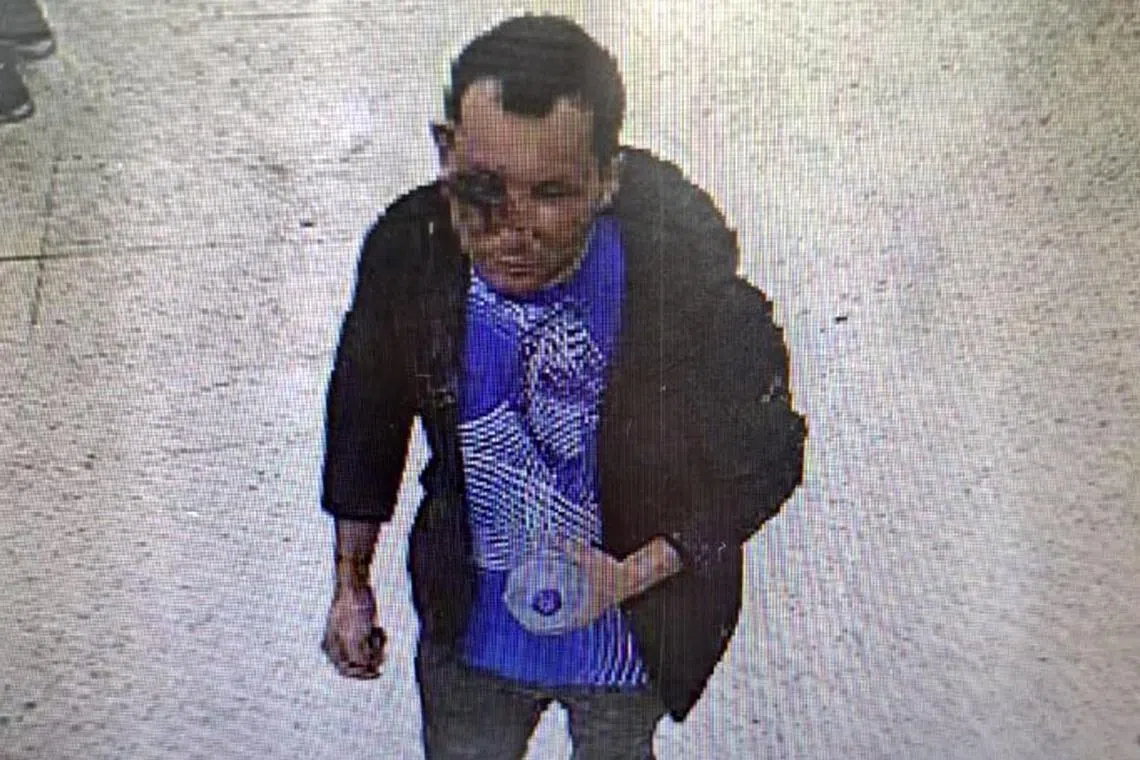 A CCTV image grab shows Abdul Ezedi at a Tesco supermarket in north London, after the attack.