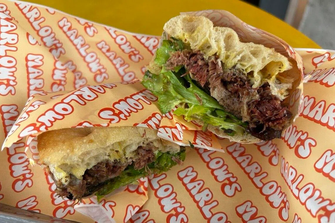 Salt beef sanga from Marlow’s Deli.