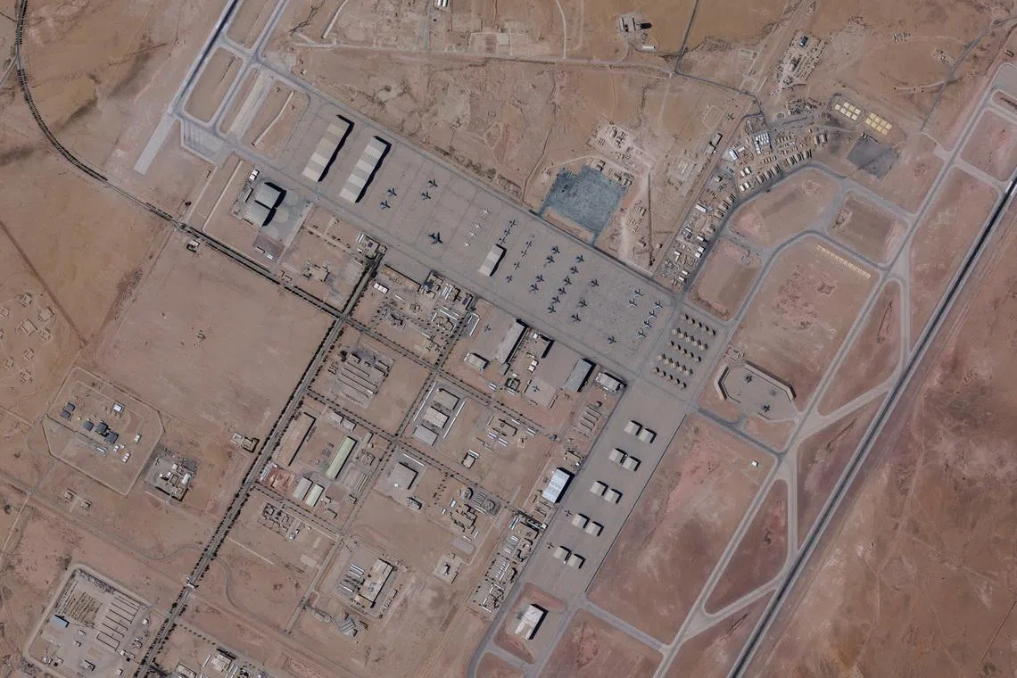 A satellite image shows planes at Prince Sultan Air Base in Saudi Arabia February 21, 2026. 2026 Planet Labs PBC/Handout via REUTERS    THIS IMAGE HAS BEEN SUPPLIED BY A THIRD PARTY MANDATORY CREDIT