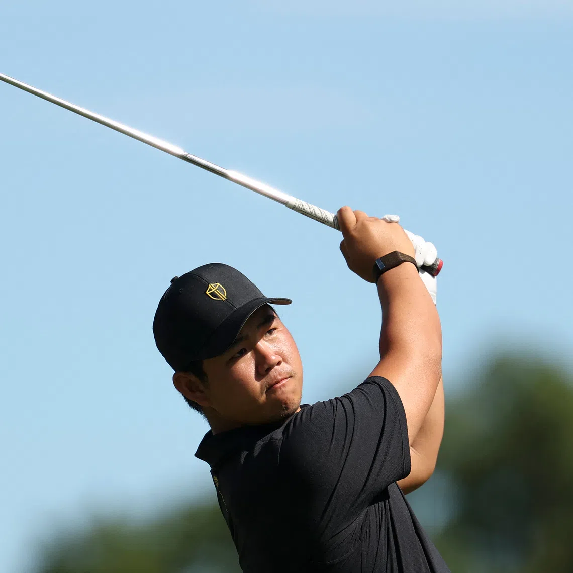 Tom Kim of South Korea started the day two shots back from the lead, but a brilliant five-under 65 took him a stroke clear with one round to play.
