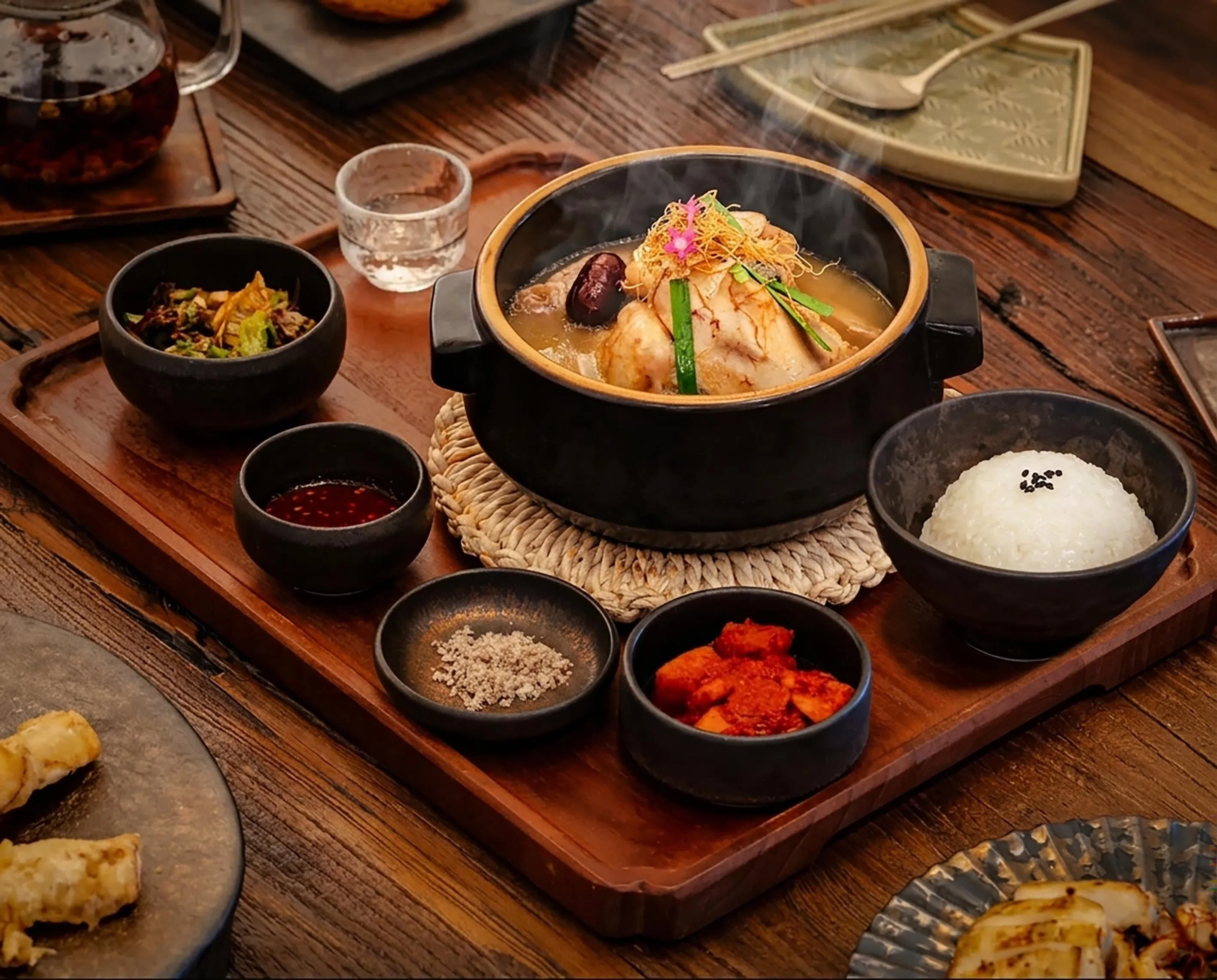 Initia Group’s Modu High in Amoy Street serves samgyetang or Korean ginseng chicken soup.