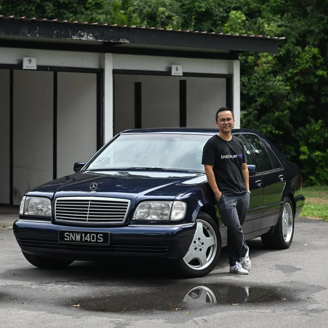 Justin Lui uses his Mercedes-Benz S280 on weekends with the family.
