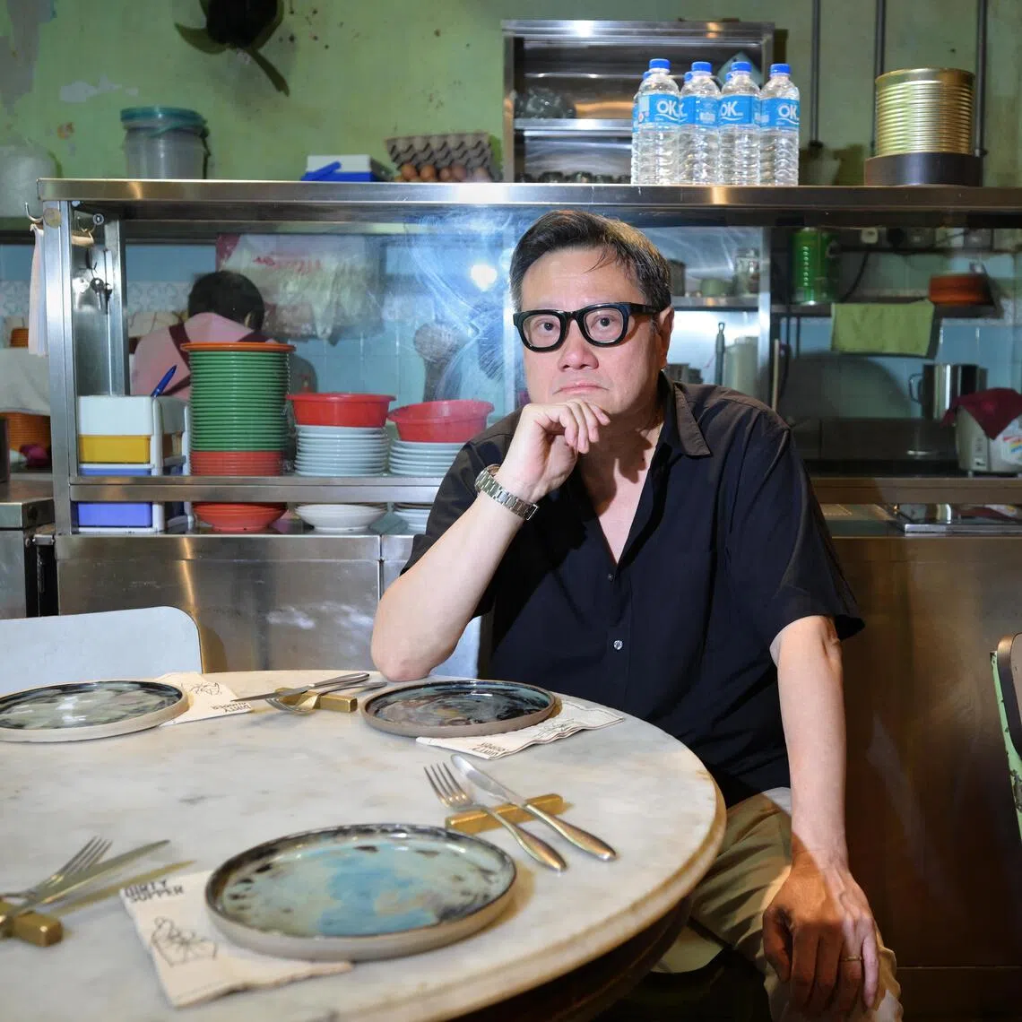 Filmmaker and Cultural Medallion recipient Eric Khoo at Hua Bee Restaurant in Tiong Bahru.