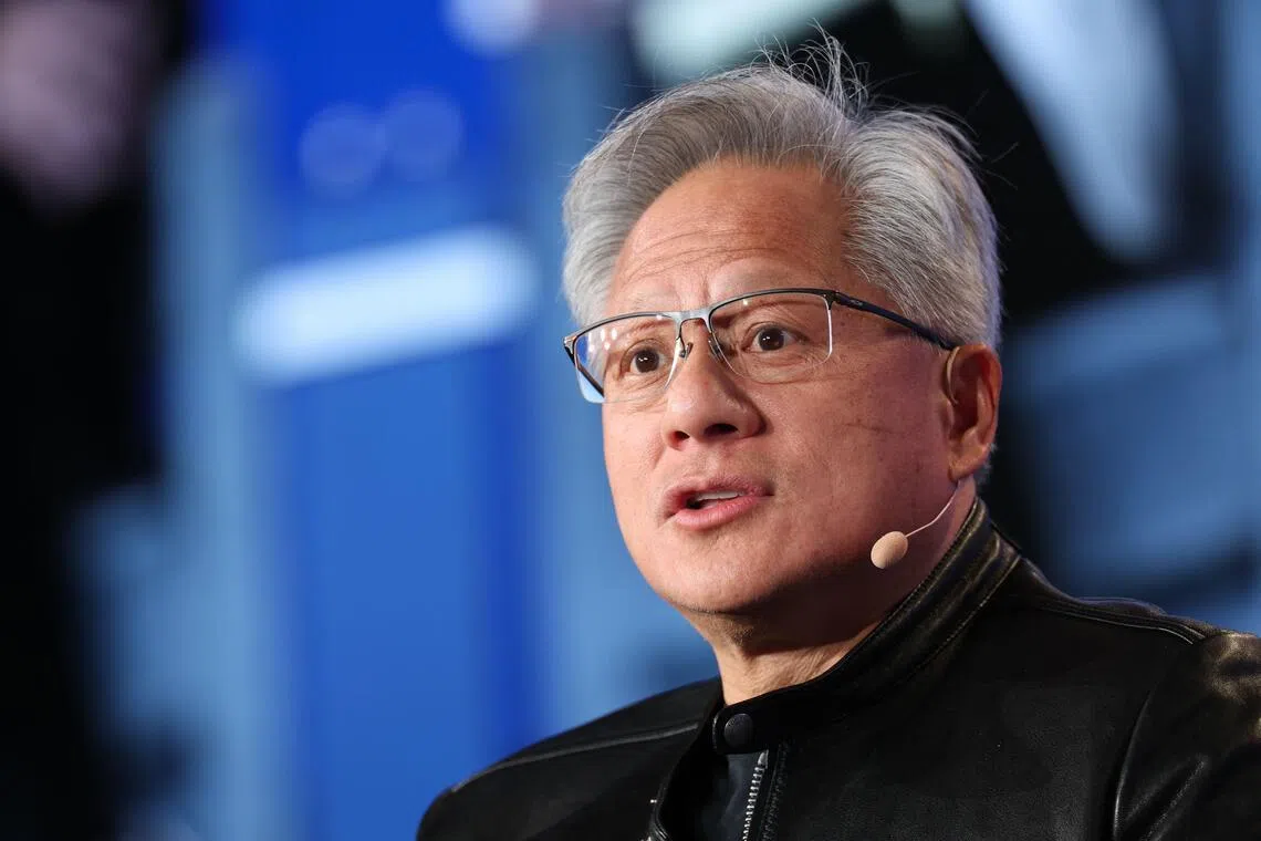 The total pay package for Nvidia CEO Jensen Huang dropped 27 per cent to US$36.3 million (S$46.2 million) in fiscal 2026 after the value of his stock awards declined.