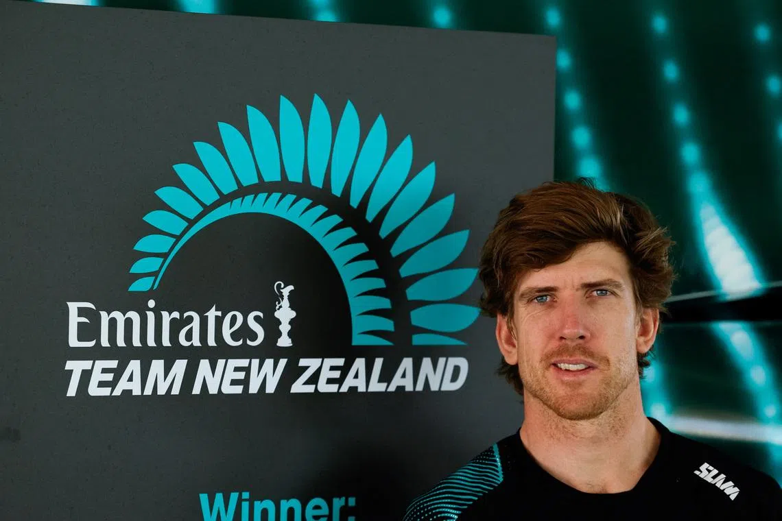 FILE PHOTO: Peter Burling attends an interview in Barcelona, Spain October 9, 2024. REUTERS/Albert Gea/File Photo