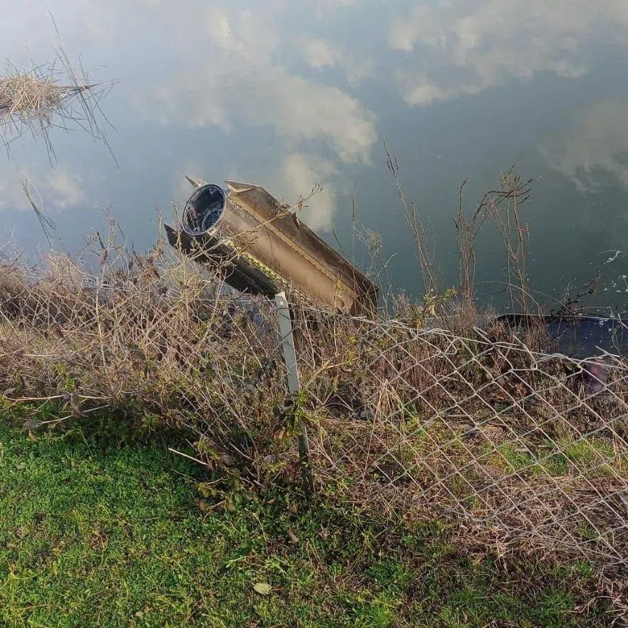 Debris of a NATO air defence system that intercepted a missile launched from Iran is seen in Dortyol, in southern Hatay province, Turkey, March 4. Ihlas News Agency (IHA) via REUTERS