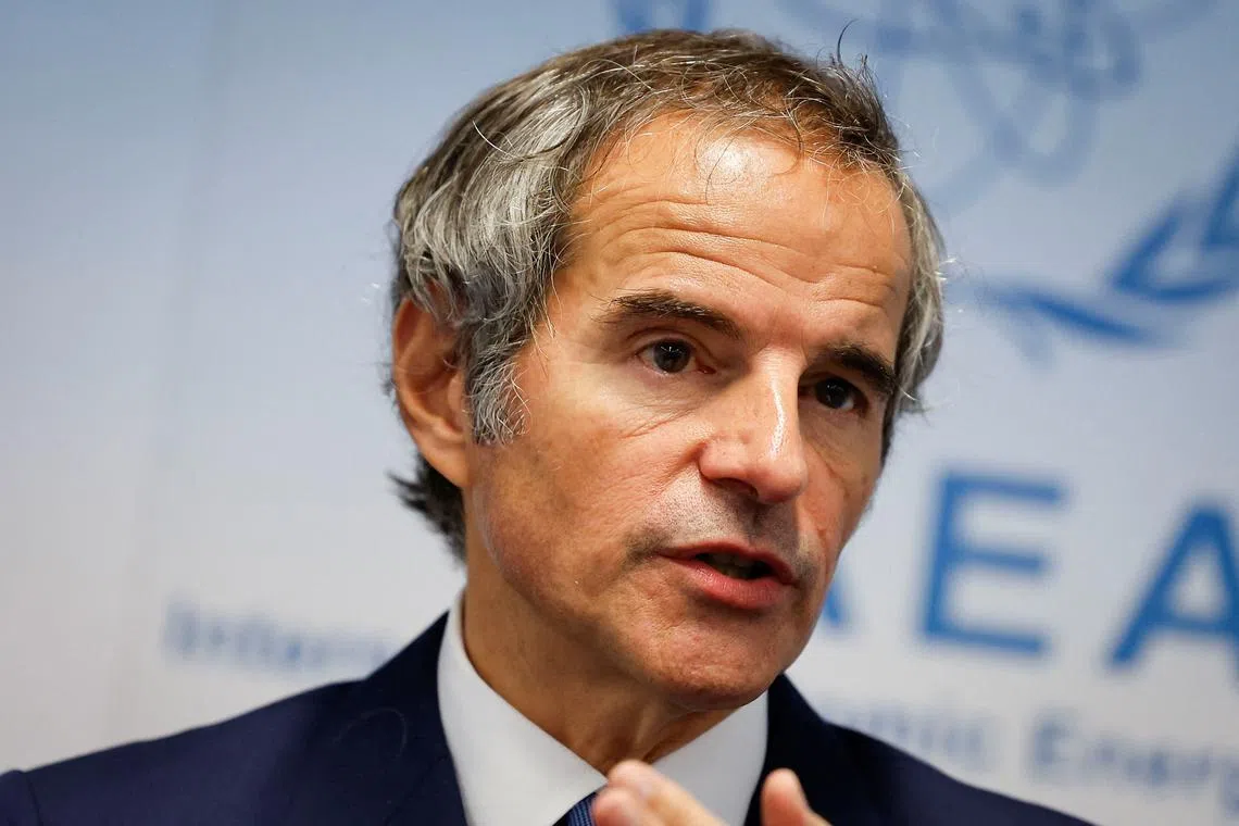 FILE PHOTO: Director General of the International Atomic Energy Agency (IAEA) Rafael Grossi holds a press conference on the opening day of a quarterly meeting of the IAEA Board of Governors in Vienna, Austria, March 4, 2024. REUTERS/Lisa Leutner/File Photo