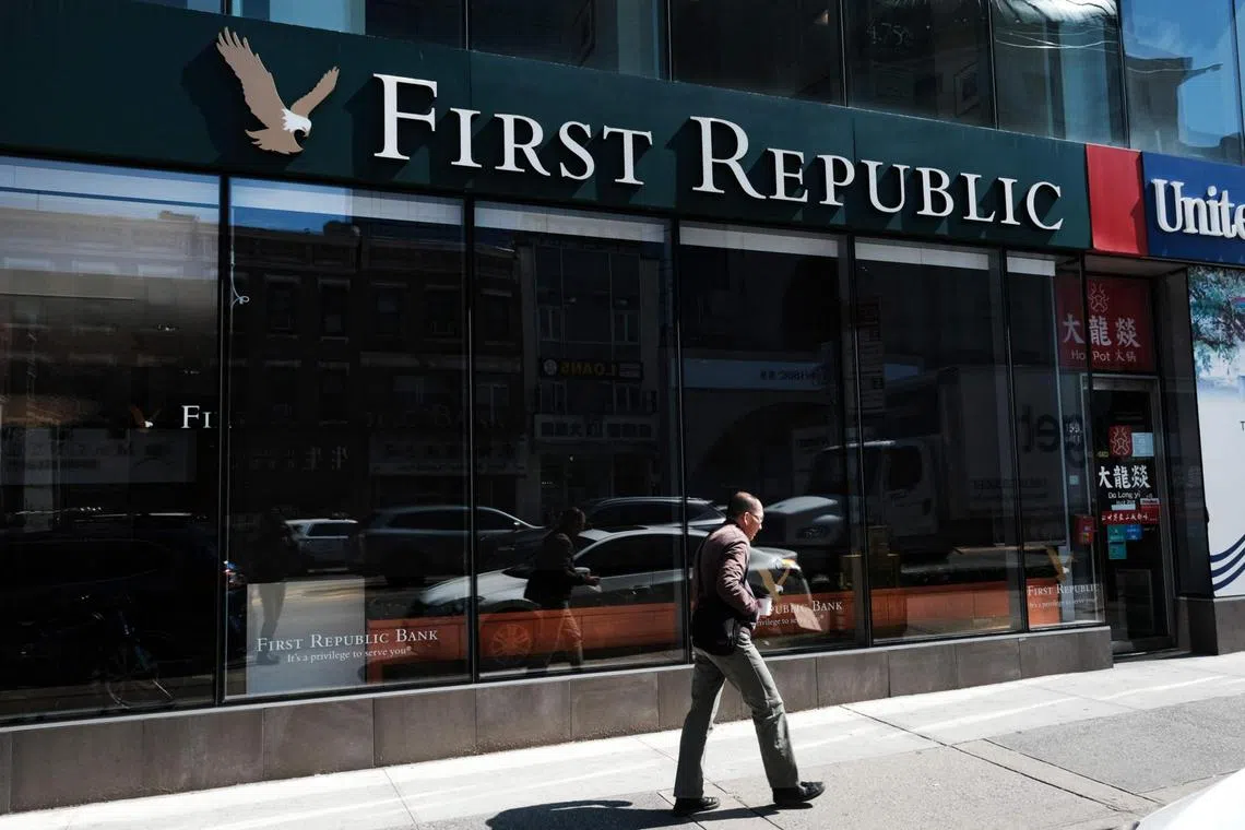 First Republic reported a quarterly profit of US$269 million, down one-third from a year earlier.
