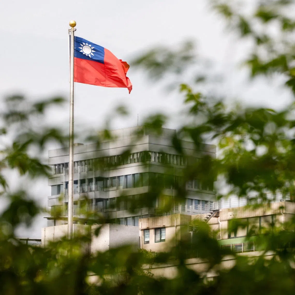 A Taiwan flag flutters in Taipei, Taiwan, May 12, 2026.