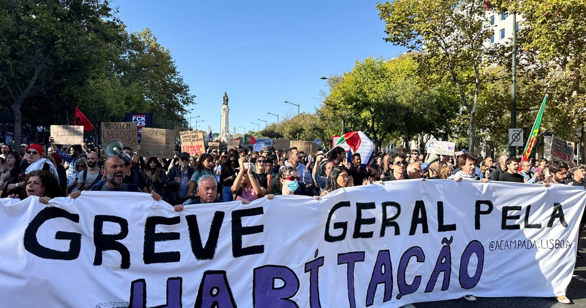 Thousands protest Portugal’s housing crisis and alleged police violence
