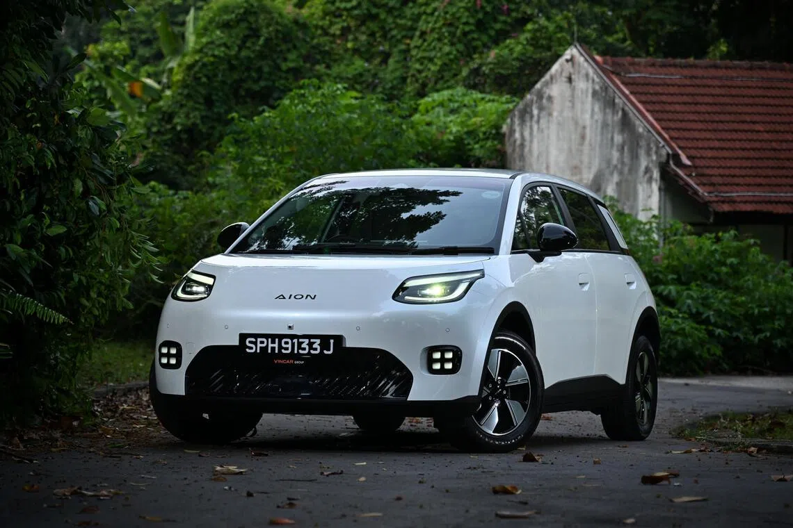 Aion UT Standard’s smaller wheels and lighter weight make the EV more fun to drive.