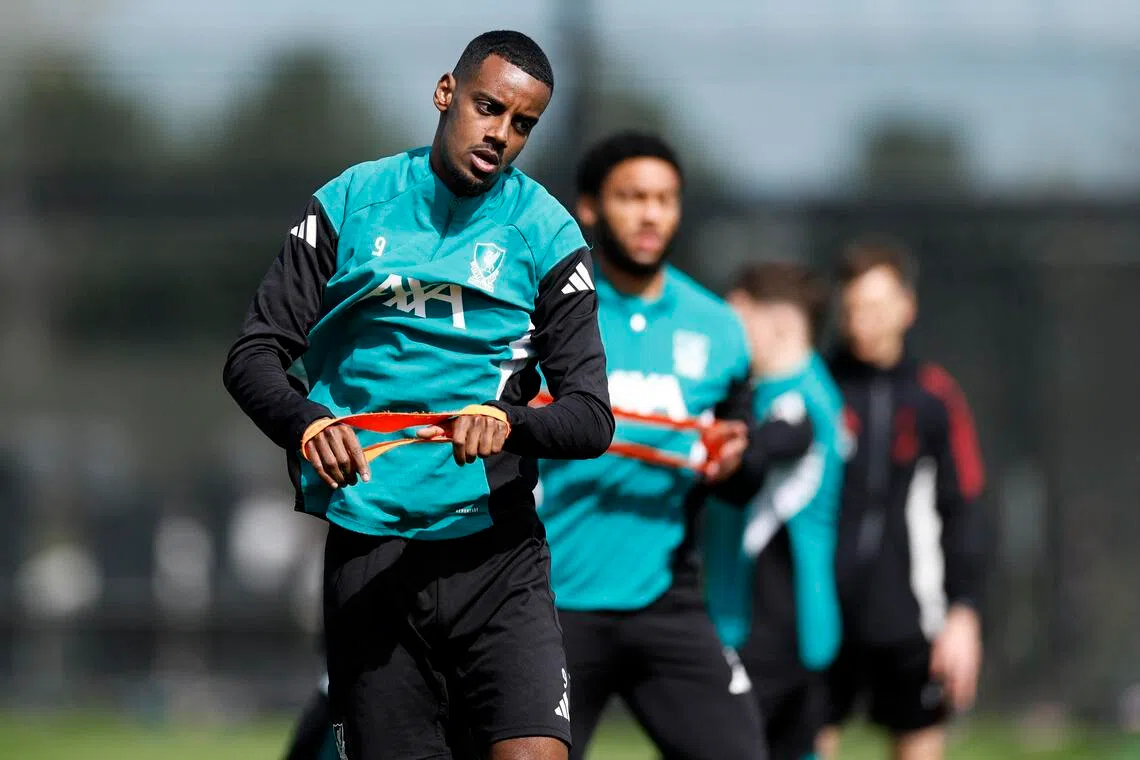 Liverpool manager Arne Slot says striker Alexander Isak is still not ready to play 90 minutes yet, ahead of their English Premier League clash with Everton on April 19.