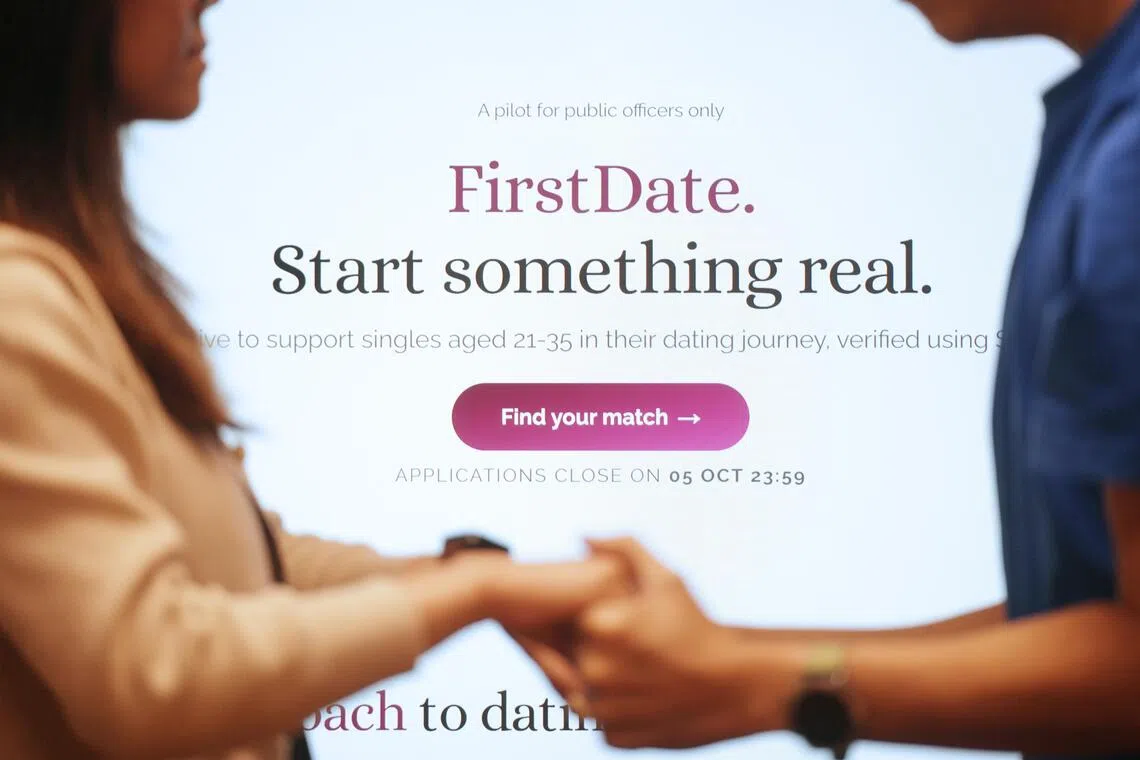 FirstDate, launched by the Government Technology Agency on Sept 29, is a pilot dating service for public officers aged 21 to 35.