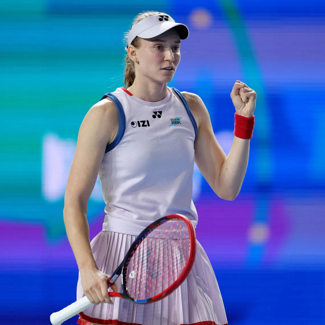 Tennis - WTA 500 - Ningbo Open - Yinzhou Tennis Center, Ningbo, China - October 24, 2026 Kazakhstan's Elena Rybakina celebrates winning her semi final match against Russia's Diana Shnaider REUTERS/Athit Perawongmetha