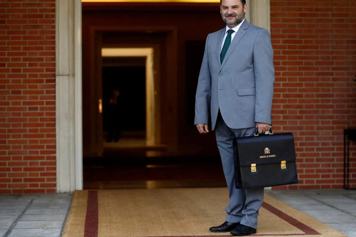 FILE PHOTO: Spain's Development Minister Jose Luis Abalos arrives for a cabinet meeting at the Moncloa Palace in Madrid, Spain, July 6, 2018. REUTERS/Juan Medina/File Photo
