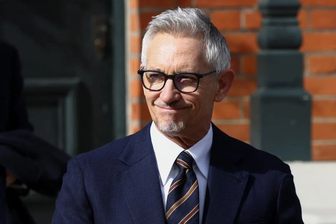 FILE PHOTO: Former British football player Gary Lineker leaves his home in London, Britain, March 11, 2023. REUTERS/Henry Nicholls/File Photo