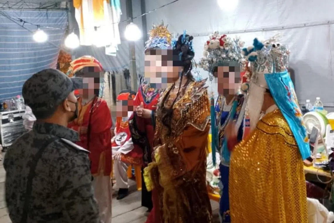 Local authorities raided the grounds of a place of worship in Butterworth on Oct 10, following a tip-off about a group of foreign nationals performing without valid permits.