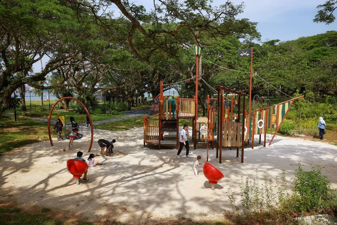 The new play equipment in Pasir Ris Park, part of rejuvenation plans in Pasir Ris. 