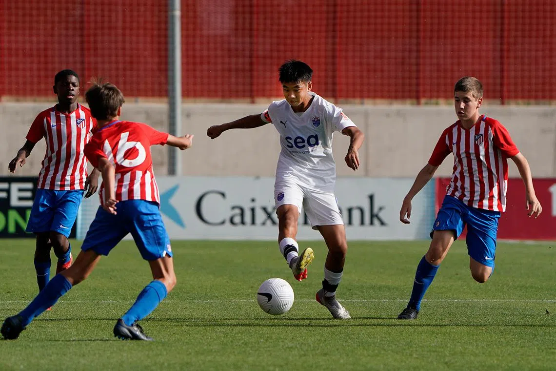 Players from the Lion City Sailors Football Academy benefit from overseas training stints with top European clubs like Atletico Madrid and Borussia Dortmund.