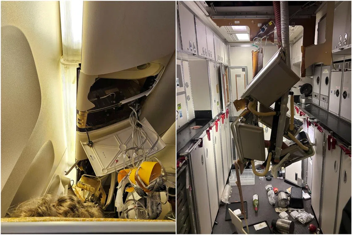 Singapore Airlines Flight SQ321 experienced sudden severe turbulence on May 21 over the Irrawaddy Basin in Myanmar, about 10 hours after leaving London.