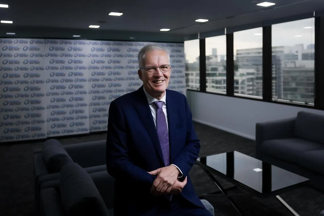 Professor Gertjan Medema, Lee Kuan Yew Water Prize 2024 Laureate, at the Lee Kuan Yew Water Prize 2024 Media Conference held at the Environment Building on April 16, 2024.
