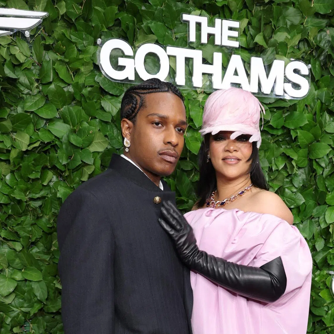 A$AP Rocky (left) and Rihanna attend the Gotham Film Awards in New York on Dec 1, 2025.