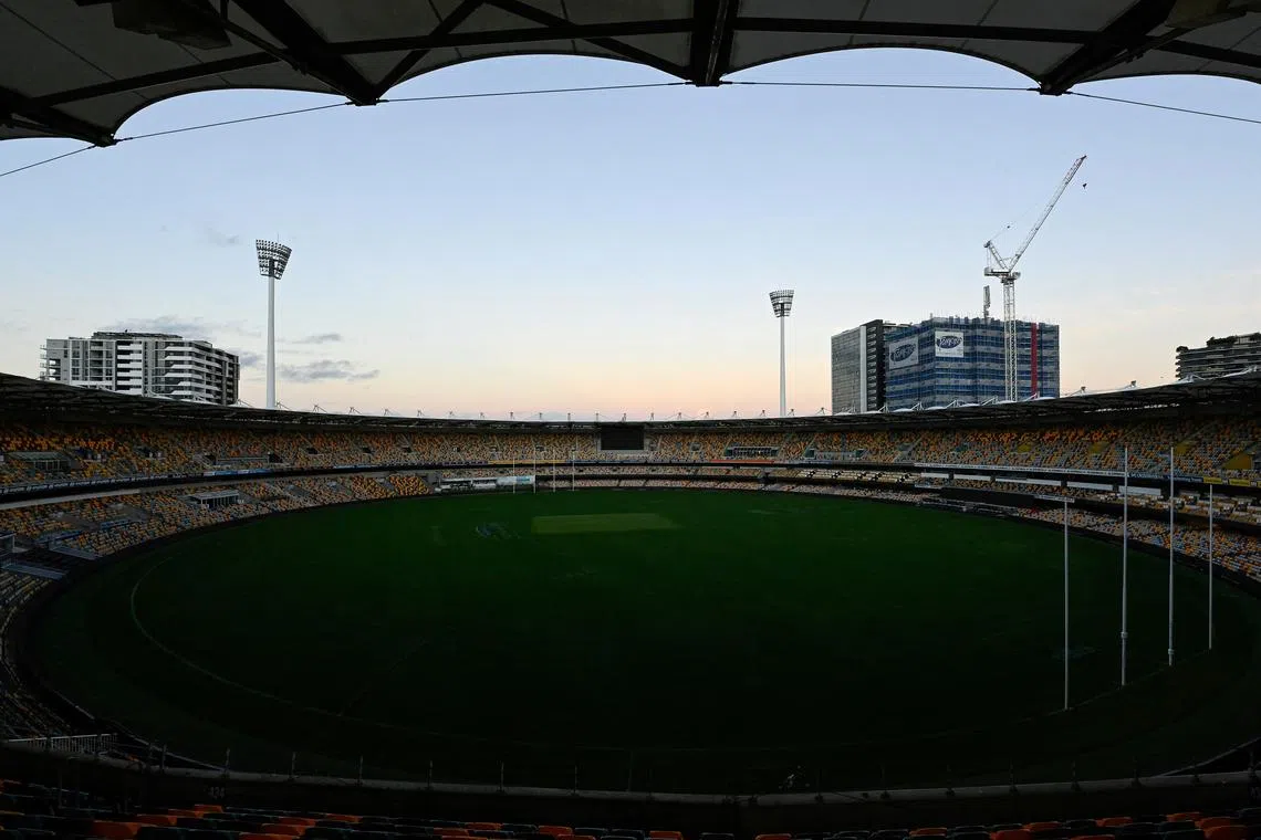 FILE PHOTO: A view of the Brisbane Cricket Ground, a potential location for athletics competitions and the opening and closing ceremonies for the 2032 Olympic Games bid for Brisbane, in Brisbane, Australia, June 30, 2021. Picture taken June 30, 2021.  REUTERS/Jaimi Joy/File Photo