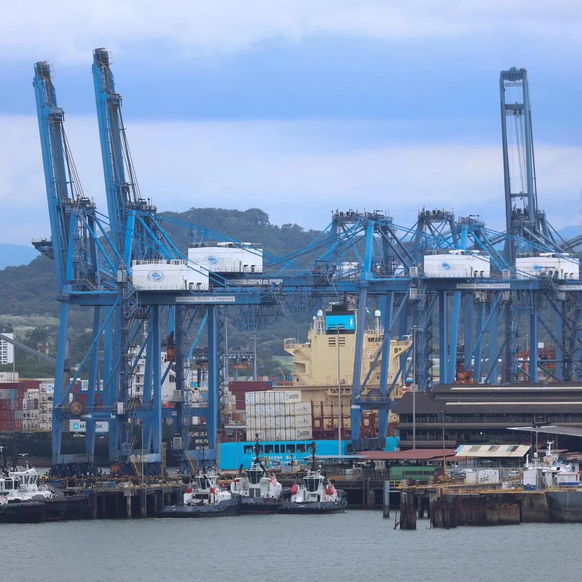 A general view of the Port of Balboa in Panama City, Panama, 27 October 2025. The Panama Canal Authority announced plans to award a concession for developing two new ports, one on each side of the canal, by the end of 2026. These container ports are expected to be operational by early 2029, representing an investment of approximately US$2.6 billion.