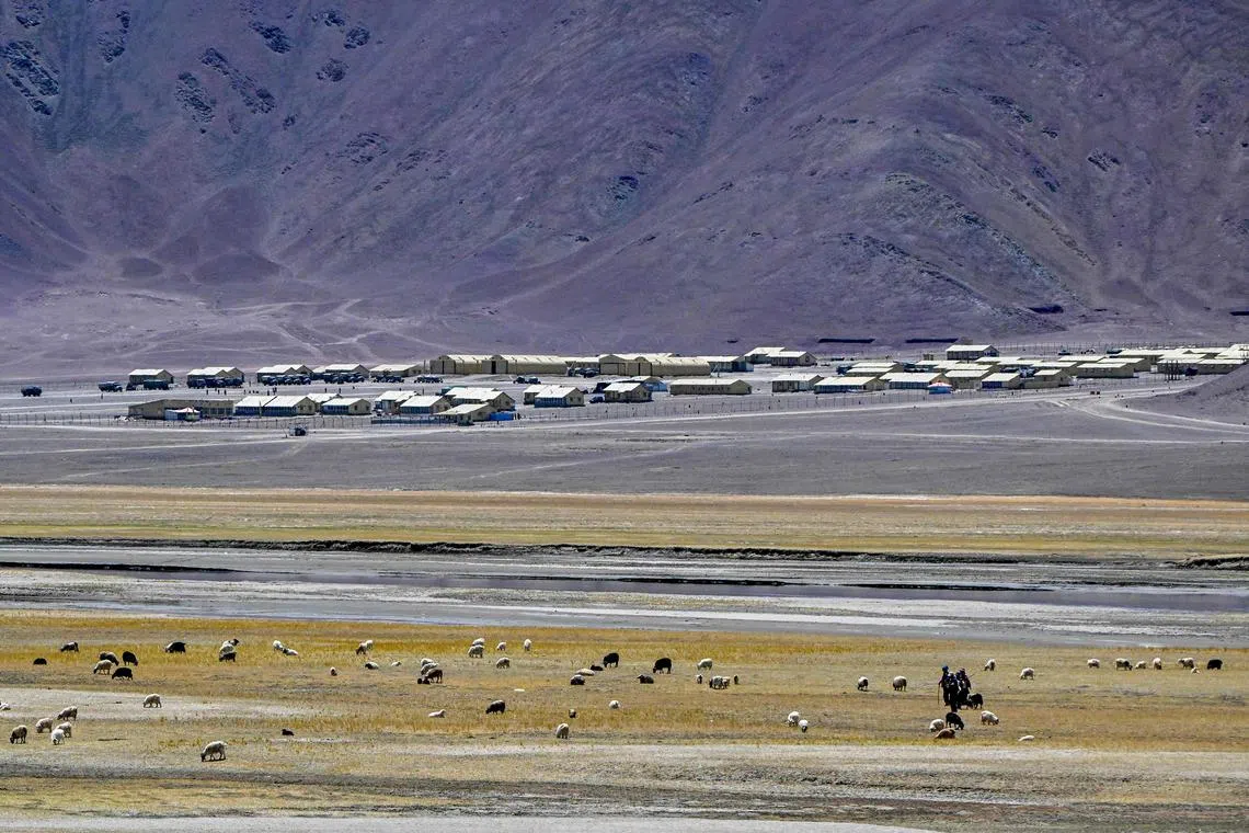 An Indian army camp in Eastern Ladakh seen on May 19.