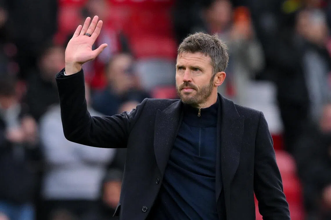 Manchester United manager Michael Carrick on Oct 25 after their 3-0 drubbing by Bournemouth in the English Premier League.