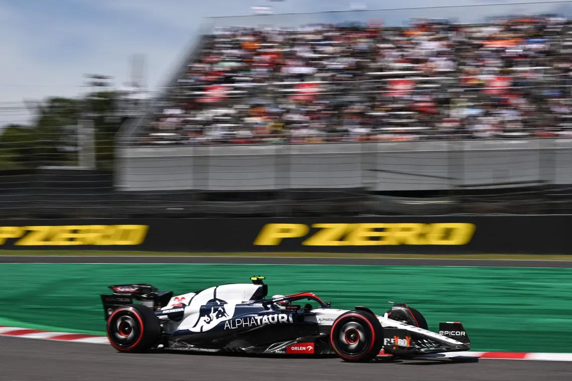 AlphaTauri's Yuki Tsunoda takes part in the third practice for the Japanese Grand Prix in front of his home fans.